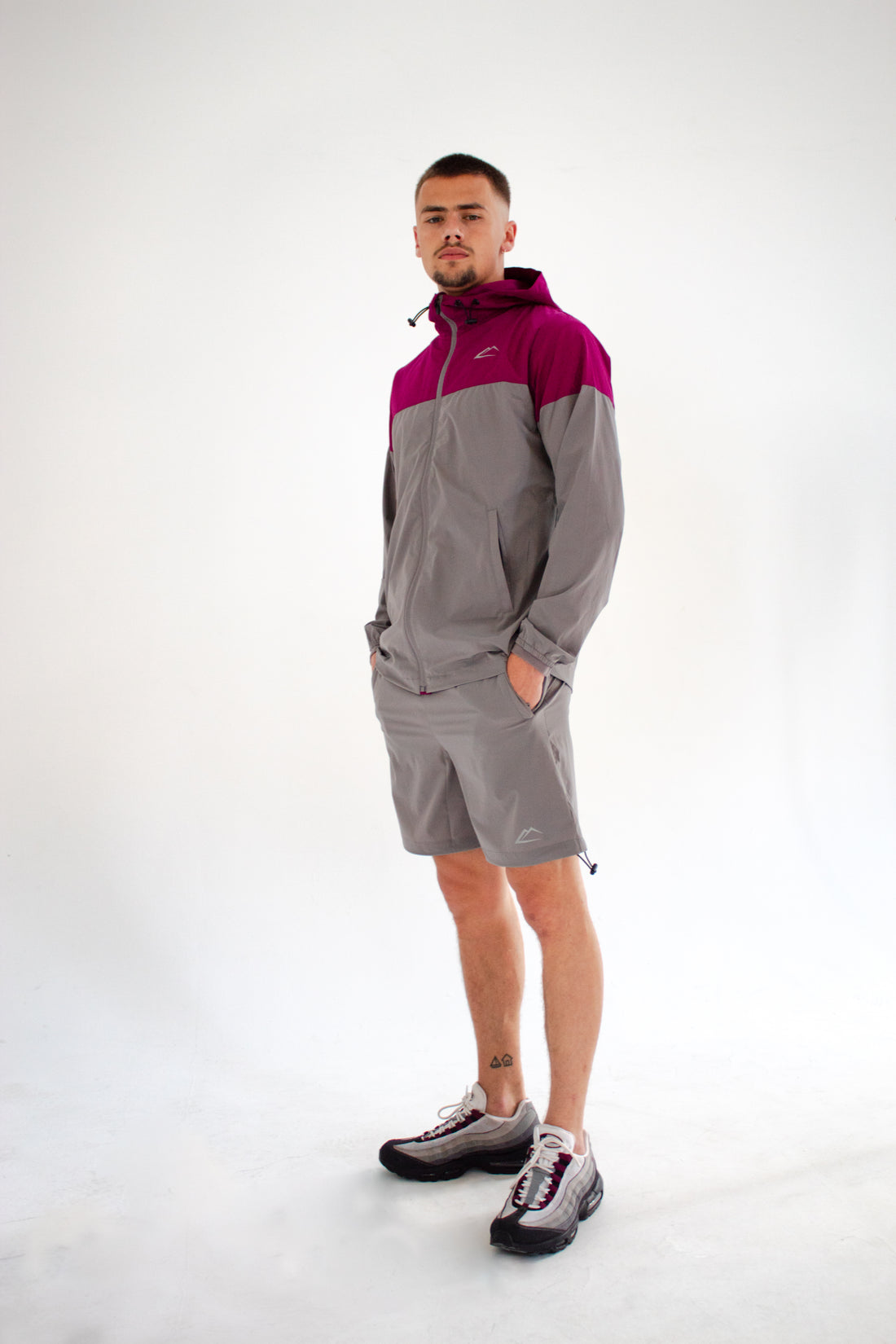 Panel Windbreaker - Beetroot