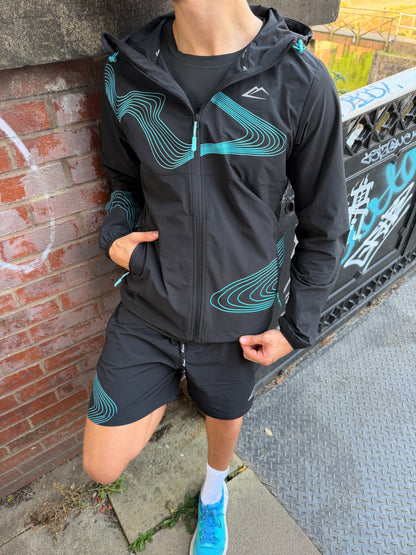 Wave 2.0 Windrunner Set - Turquoise/Black