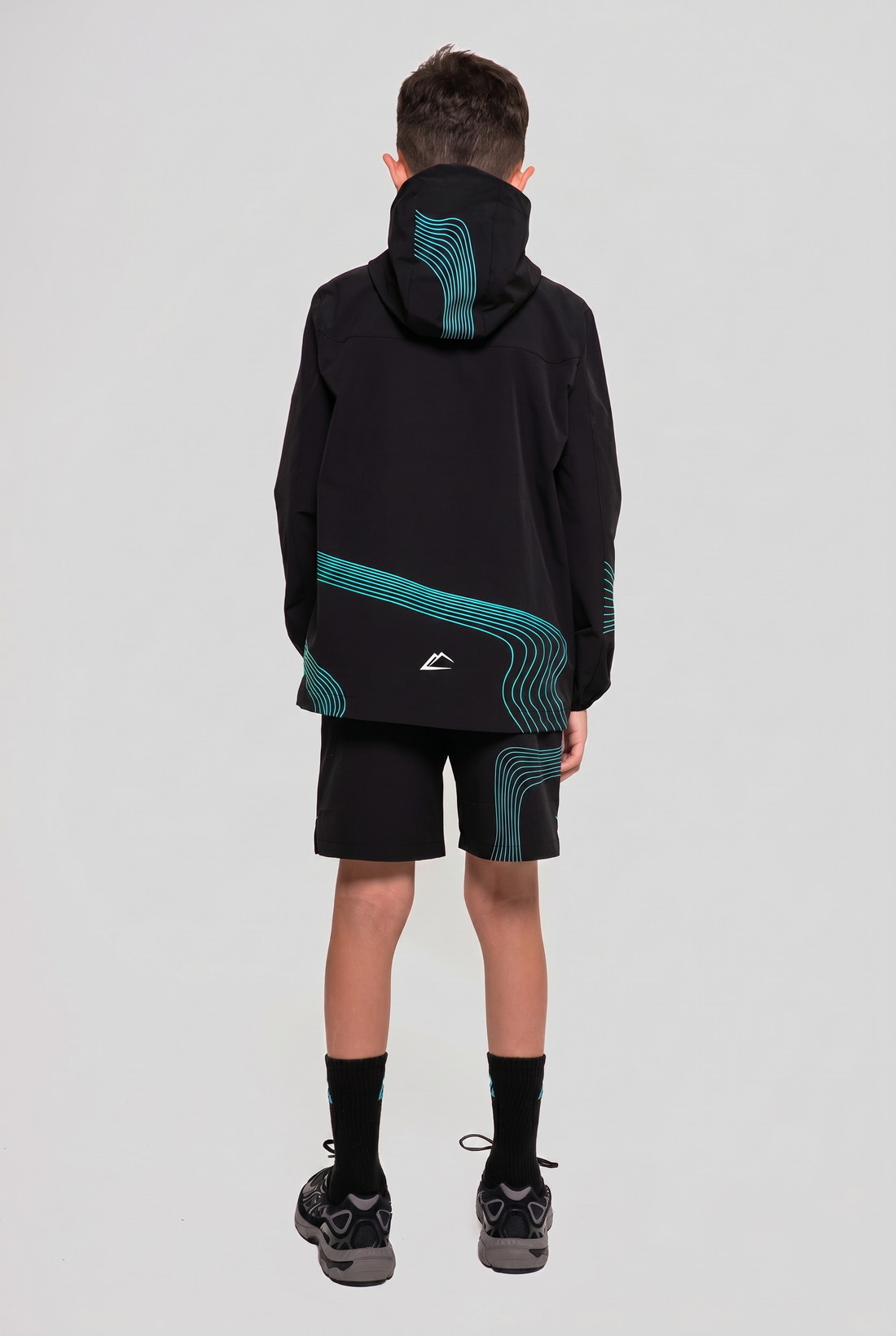 Juniors Wave Jacket Set - Turquoise/Black