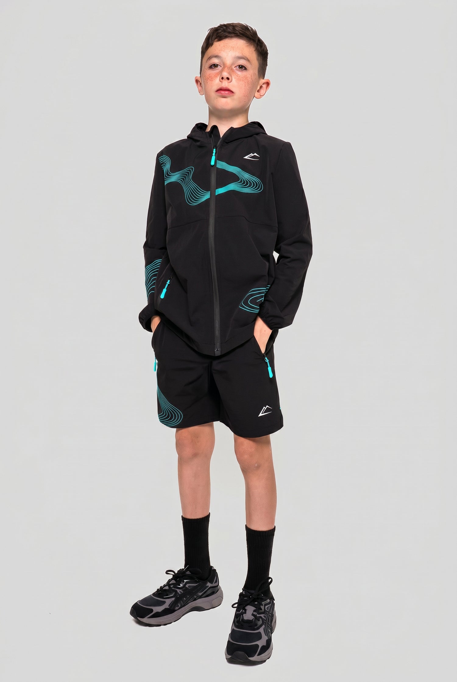 Juniors Wave Shorts - Turquoise/Black
