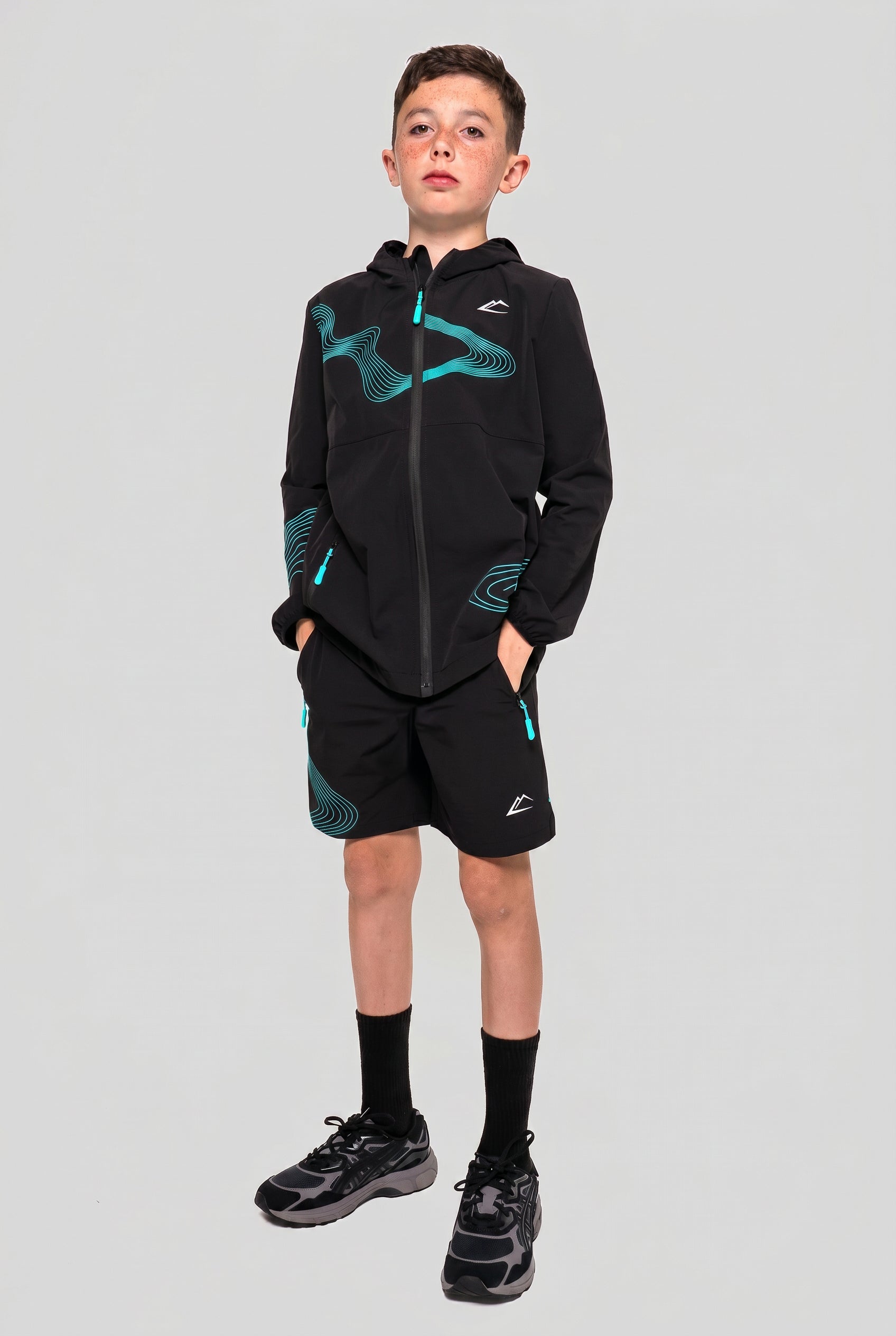 Juniors Wave Shorts - Turquoise/Black