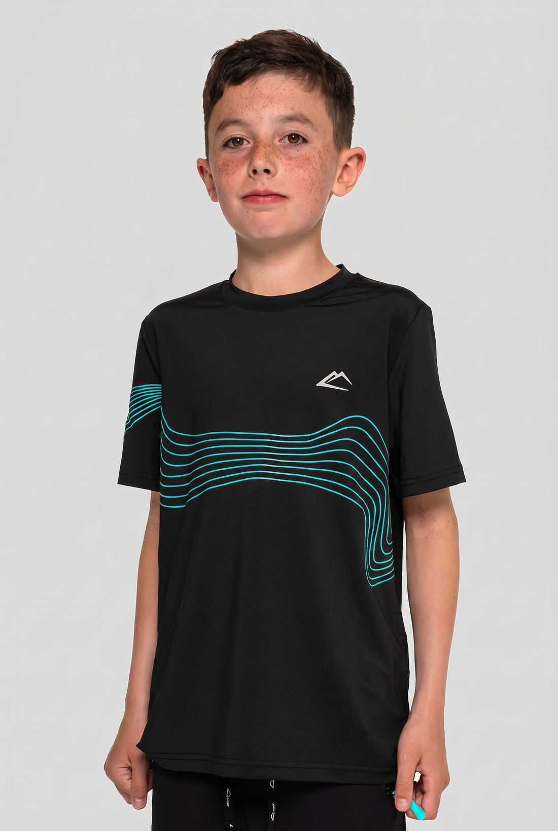 Juniors Wave Tee - Turquoise/Black