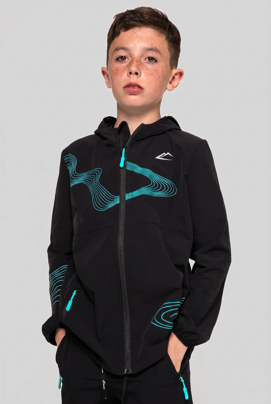 Juniors Wave Jacket - Turquoise/Black