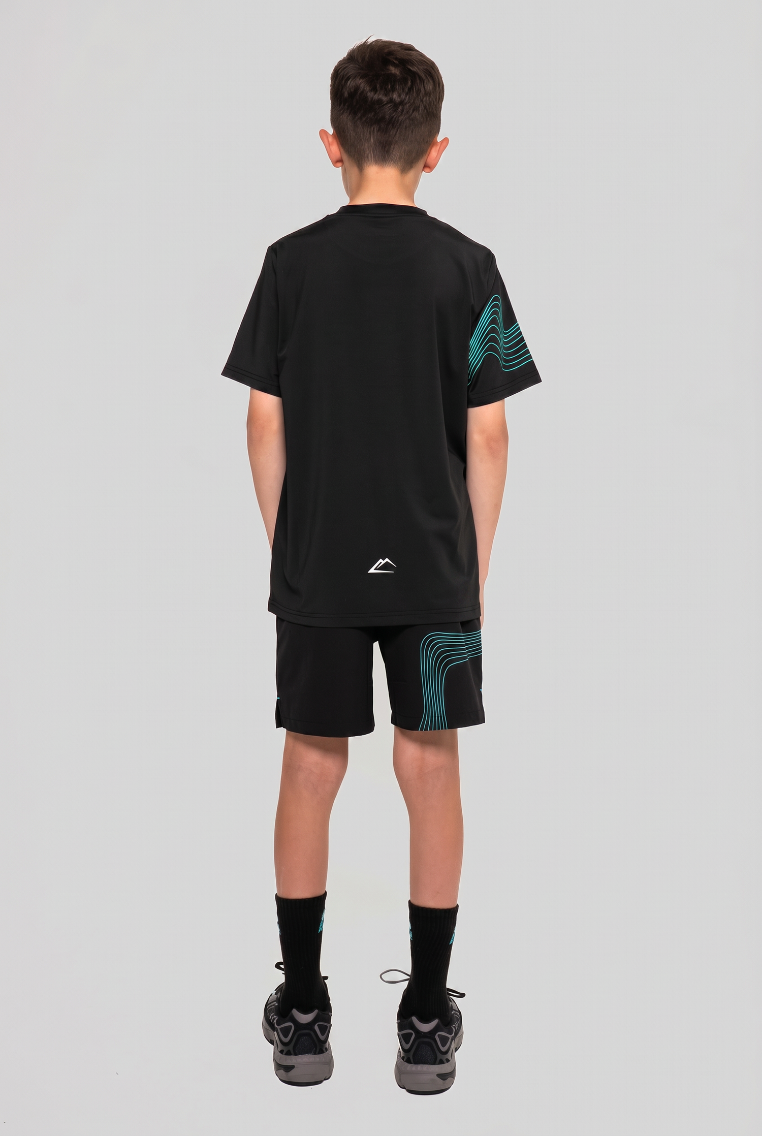 Juniors Wave Tee - Turquoise/Black