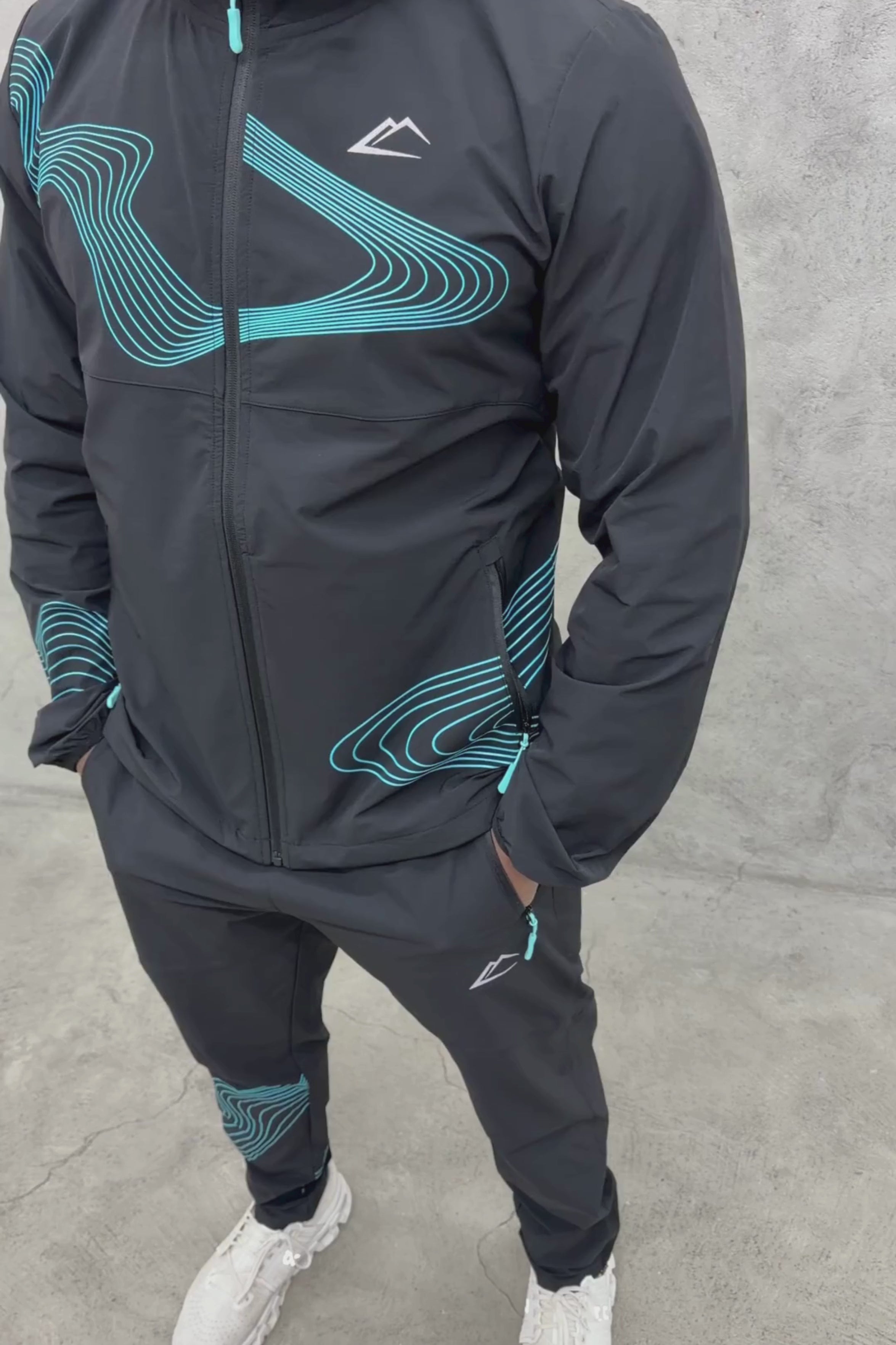 Wave 2.0 T-Shirt - Black/Turquoise