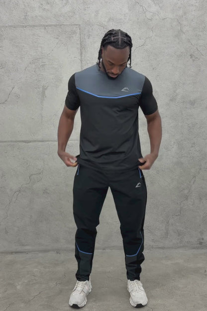 Strike Tee - Black/Blue