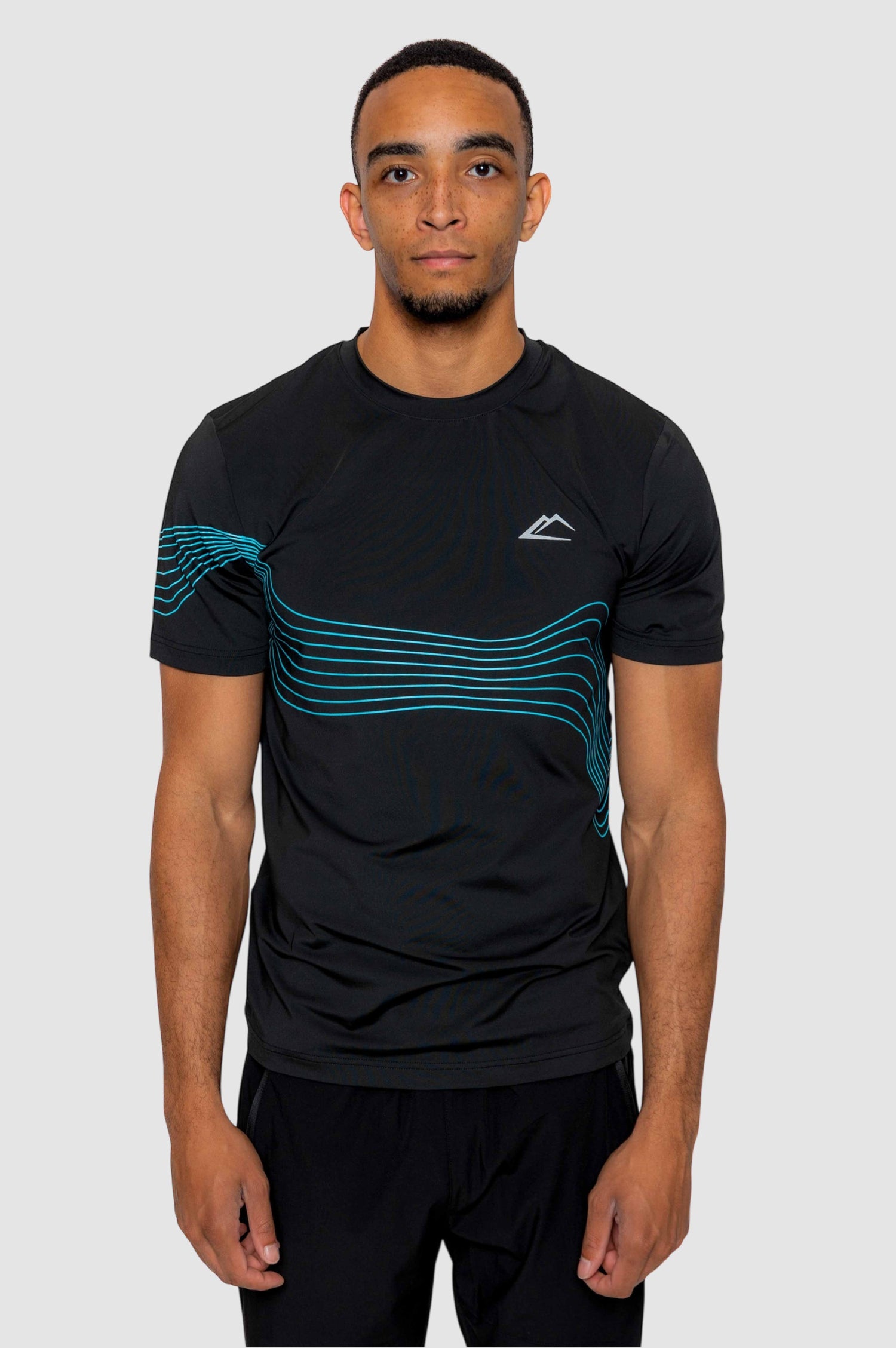 Wave 2.0 T-Shirt - Black/Turquoise